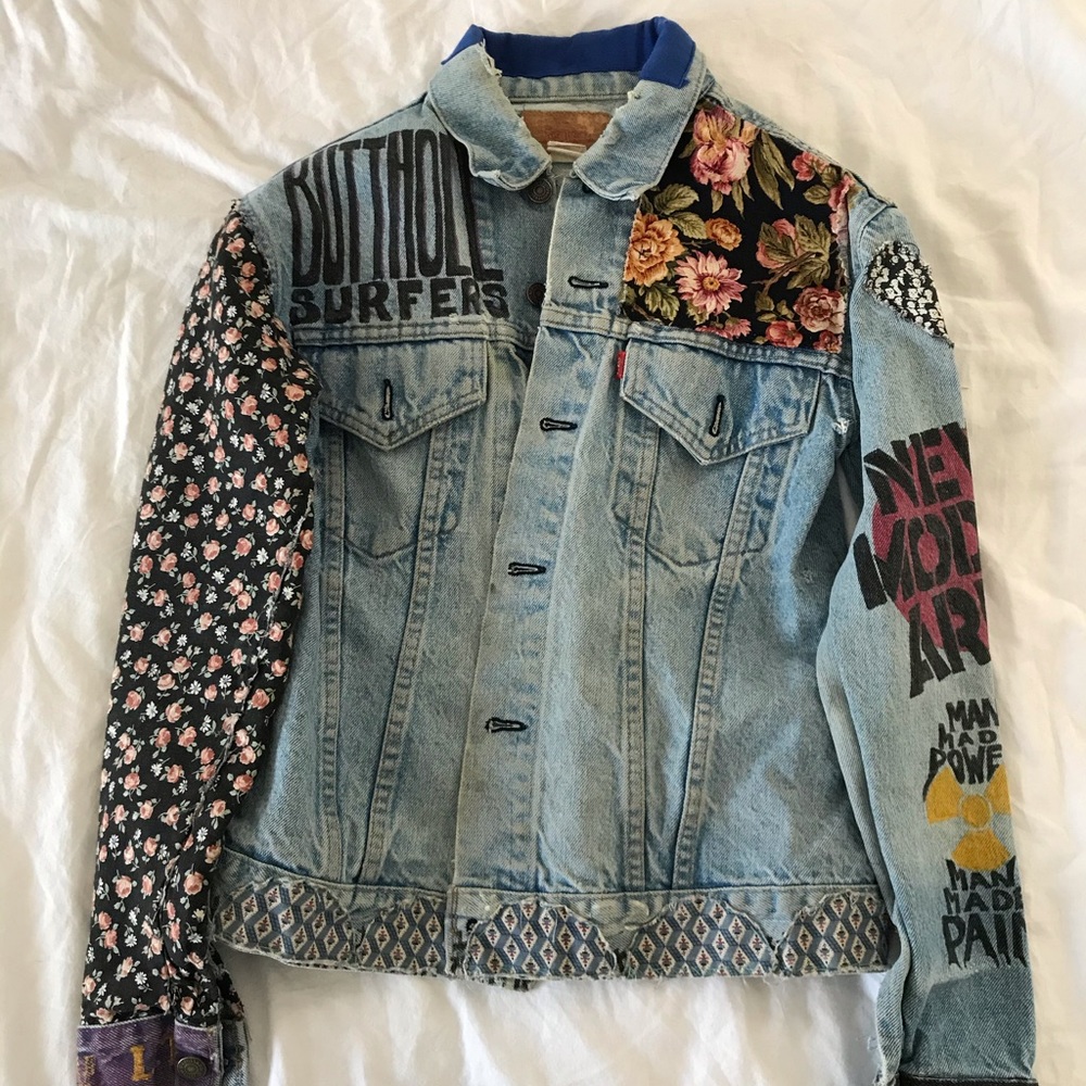 Vintage Levis Denim Patchwork Jacket - image 4